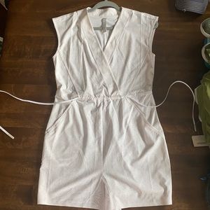 Athleta Marlow printed snakeskin white romper XXS